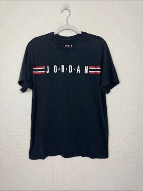 Air Jordan Graphic TShirt Large Black Y2K‎ Michael Jordan NBA Streetwear Tee